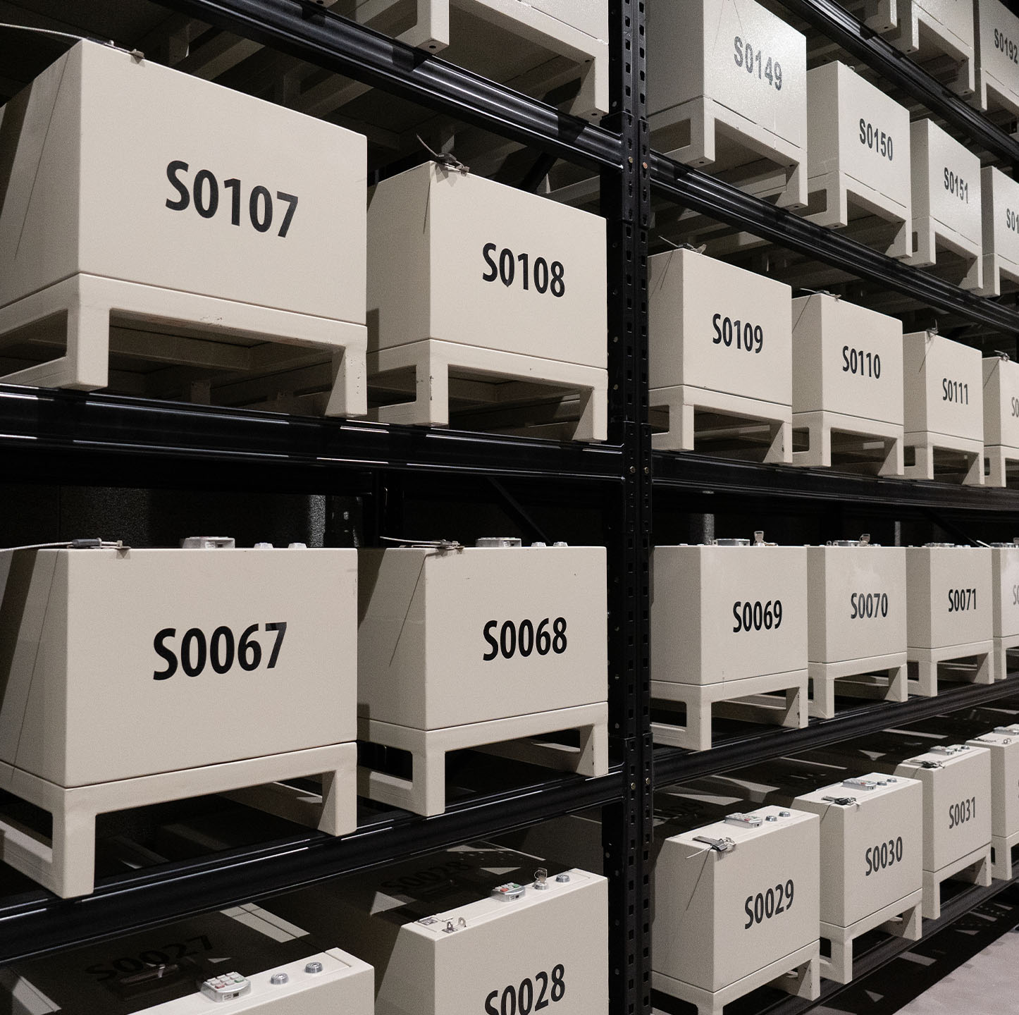 Rack of Class II Safe Deposit Boxes